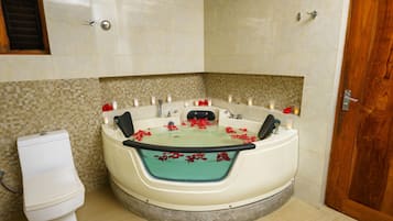 Free toiletries, hair dryer, bathrobes, bidet