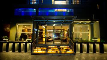 Front of property – evening/night