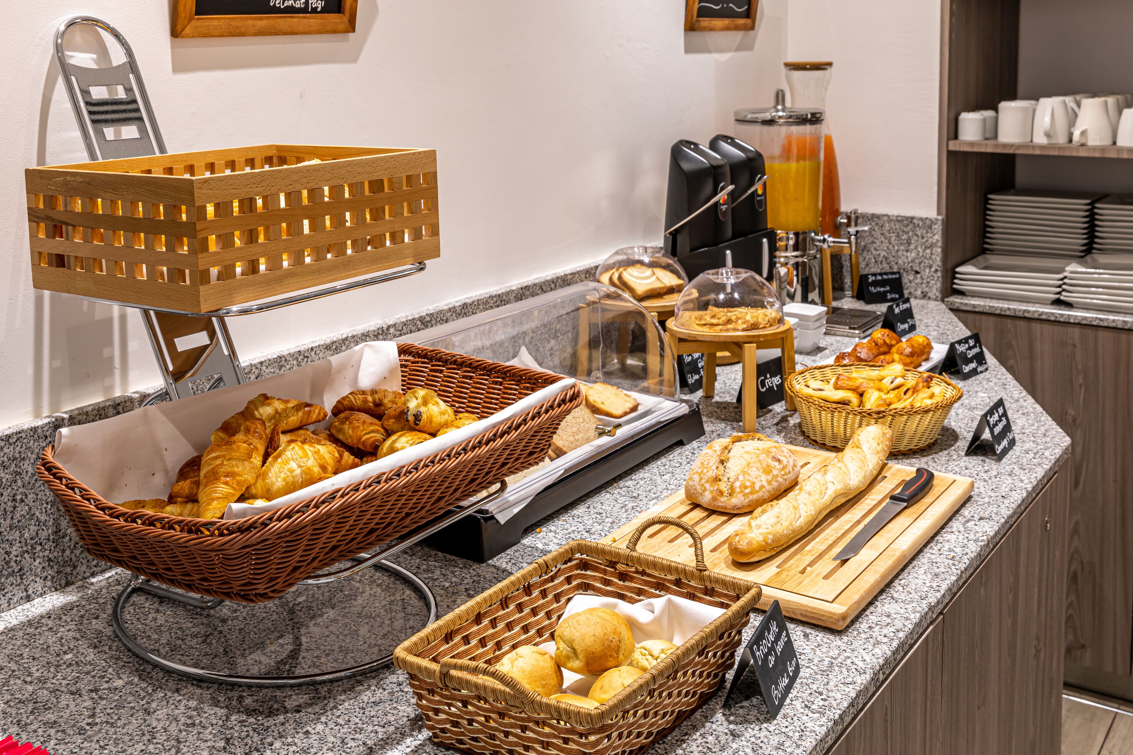 Daily buffet breakfast (EUR 24 per person)