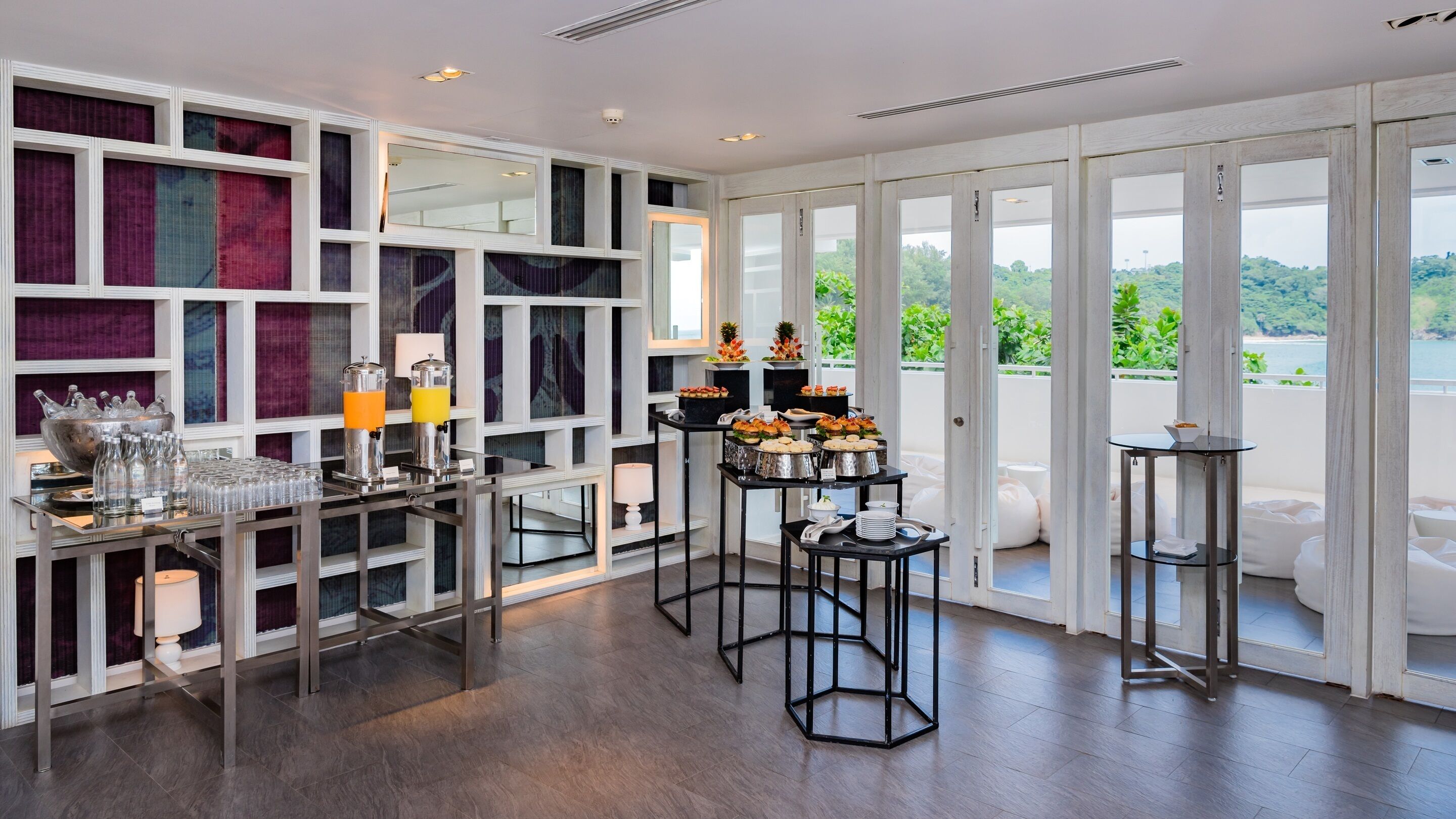 outdoor banquet area