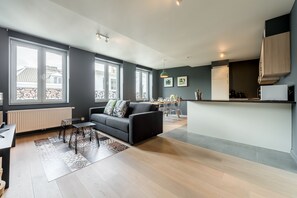 City Apartment, 1 Bedroom | Living room | Flat-screen TV