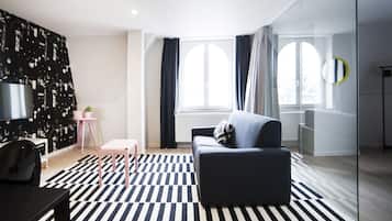 Apartment, 2 Bedrooms | Living area | 19-inch flat-screen TV with cable channels, TV