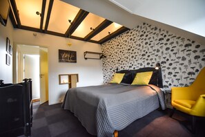 Individually decorated, individually furnished, desk, iron/ironing board