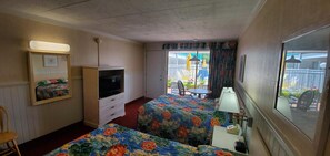 Habitació, 2 llits de matrimoni, cuina bàsica | Roba de llit