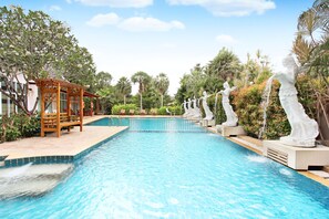 2 outdoor pools, open 7:00 AM to 7:00 PM, pool umbrellas, pool loungers - Nana Resort Kaengkrachan (Kaeng Krachan)