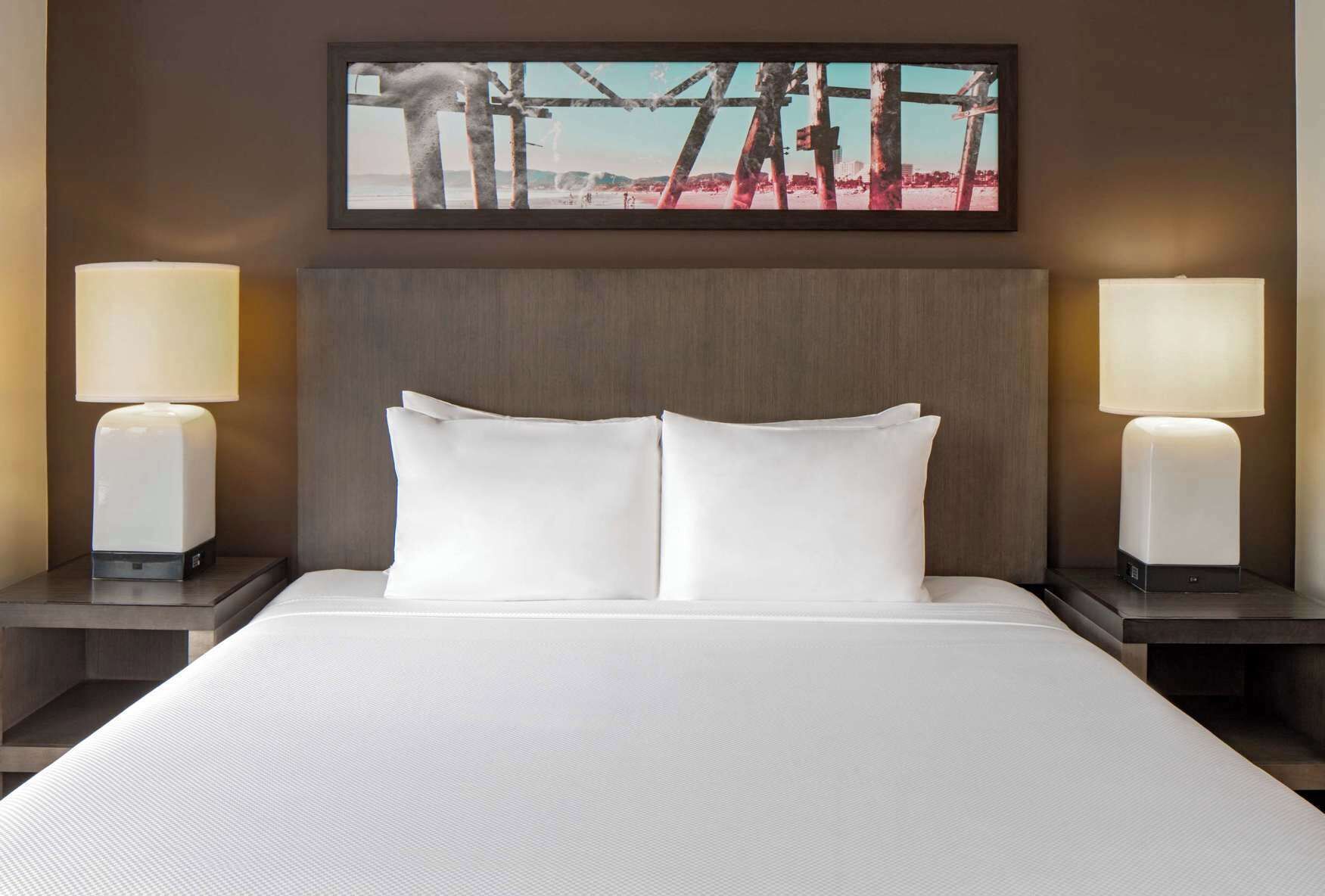 Hypo-allergenic bedding, down duvets, desk, blackout curtains