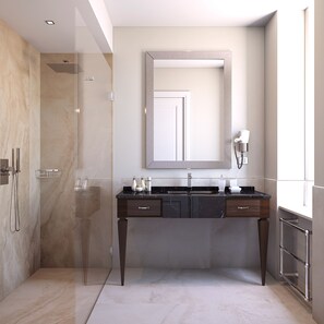 Superior Double Room, 1 Double Bed | Bathroom | Shower, rainfall showerhead, free toiletries, hair dryer - Luxury Duomo Rooms (Milan)