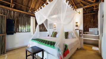 Bungalou estàndard, 1 dormitori, vistes a l'oceà, primera línia de platja | 1 dormitori, roba de llit d'alta qualitat i minibar