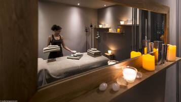 Sauna, steam room, body treatments