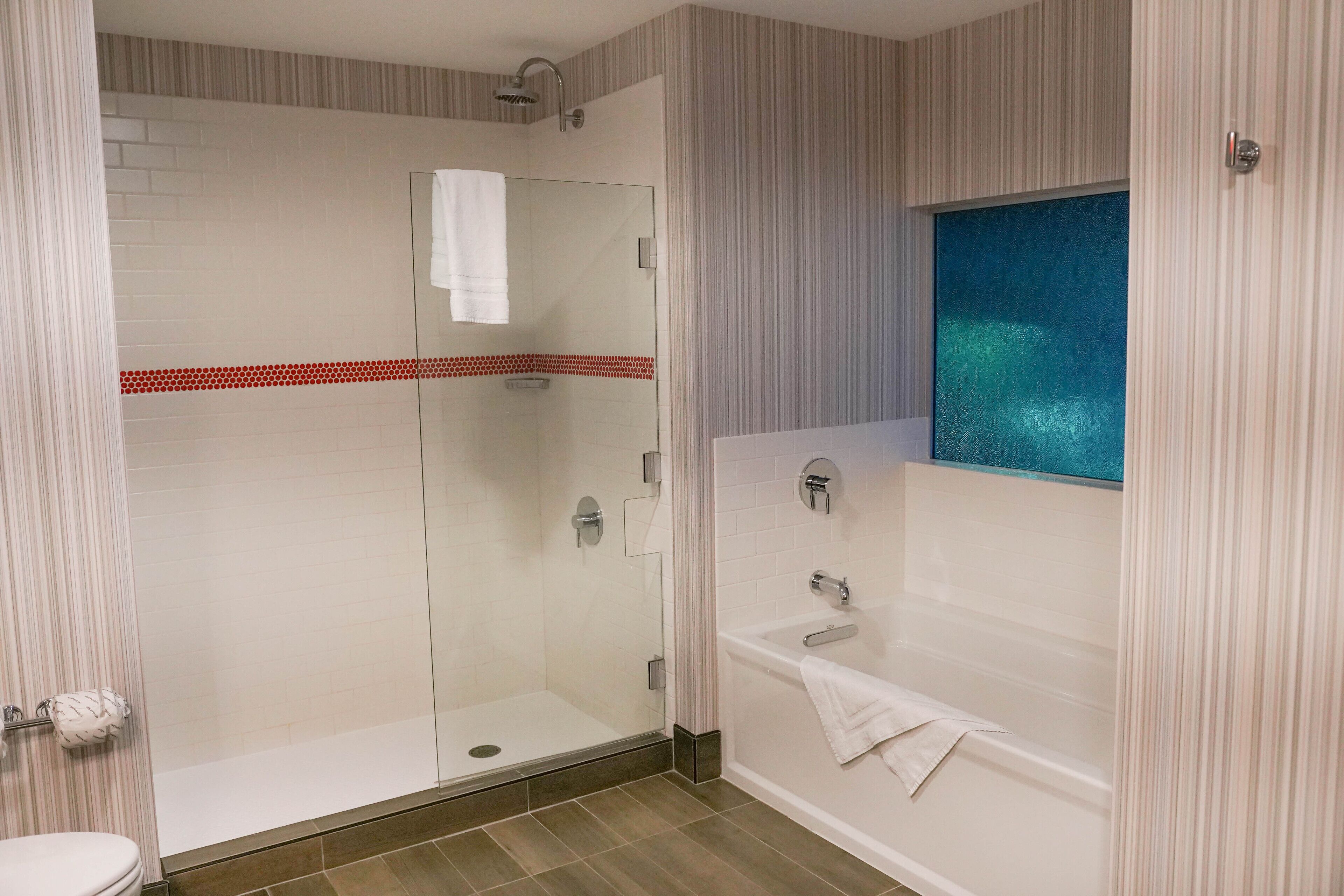 free toiletries, hair dryer, towels, soap