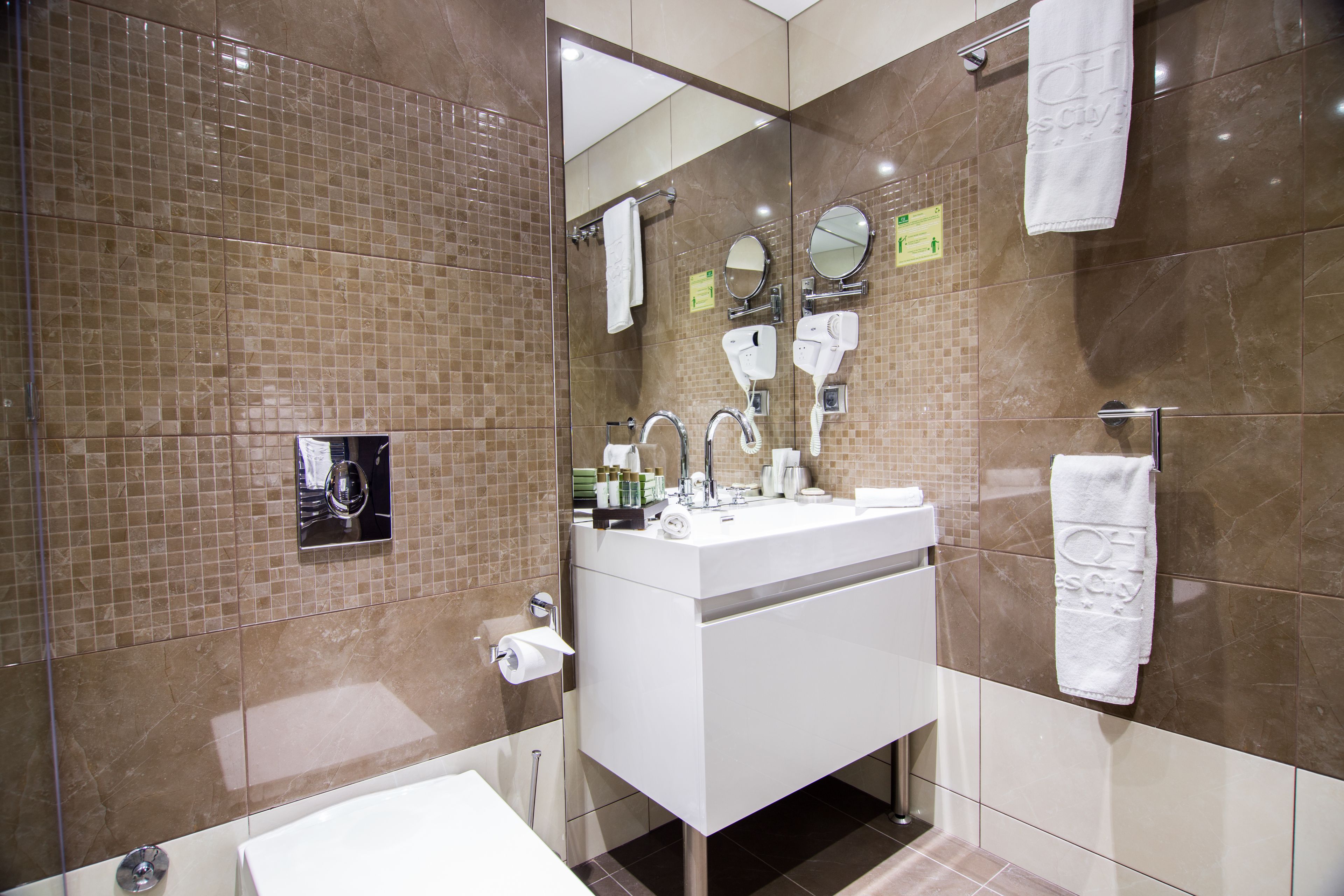 shower, free toiletries, hair dryer, bathrobes