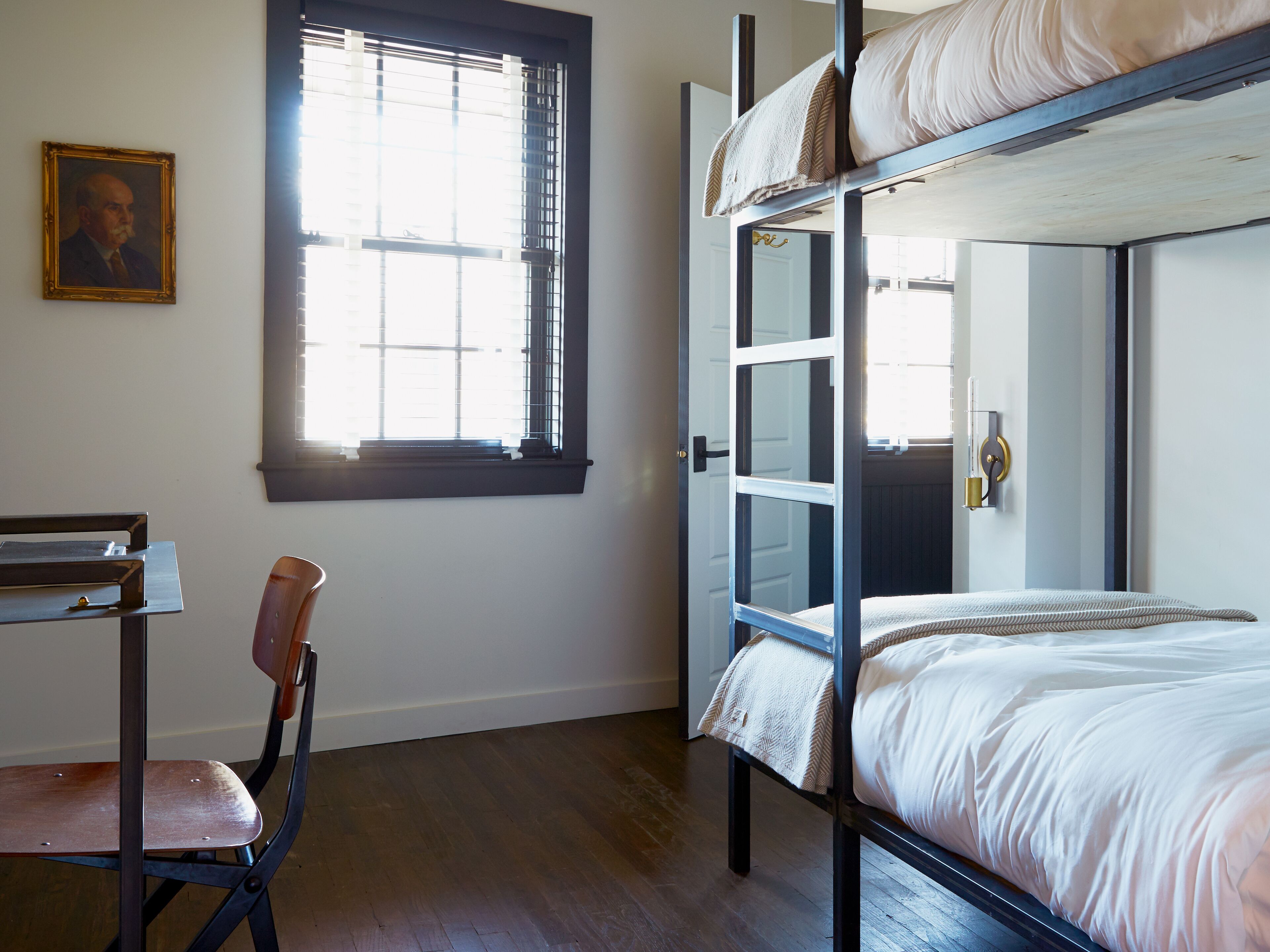 two bunk beds (the kin room) | premium bedding, pillow-top beds, minibar, individually decorated