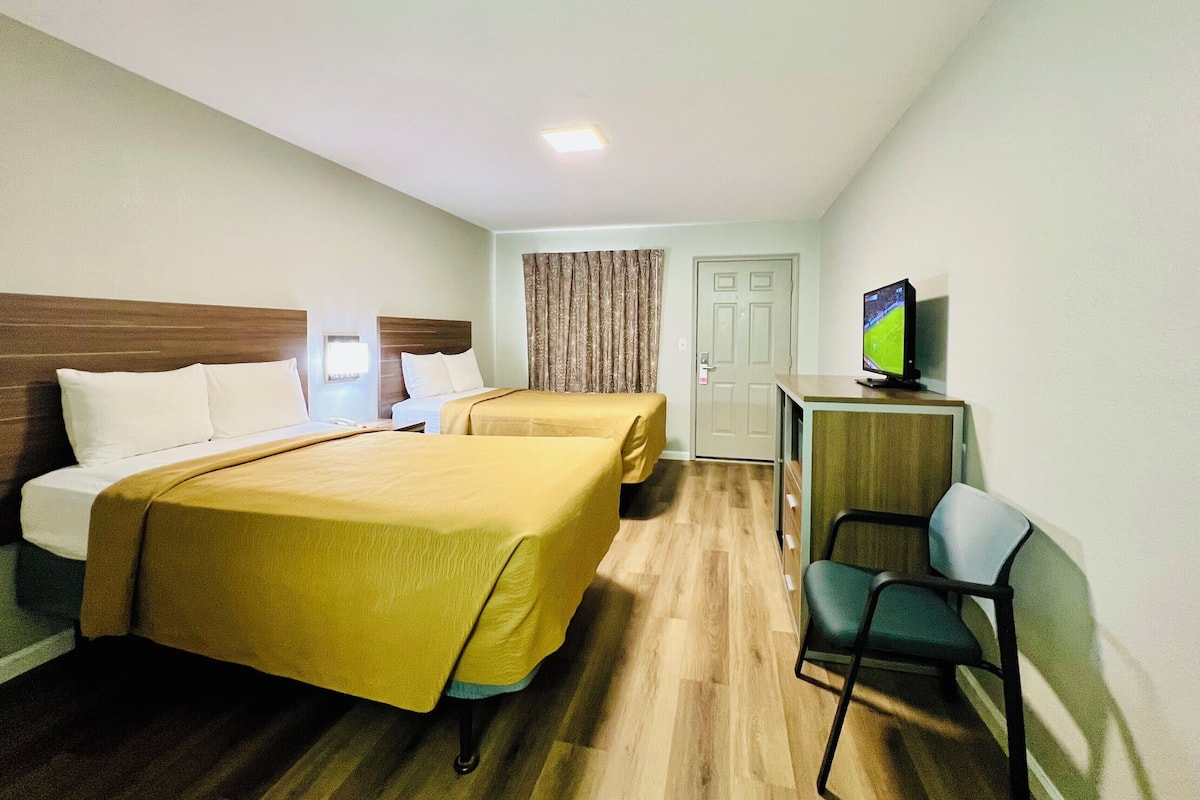 Desk, free WiFi, bed sheets