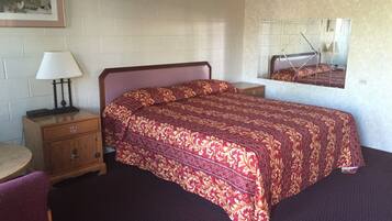 Desk, free WiFi, bed sheets