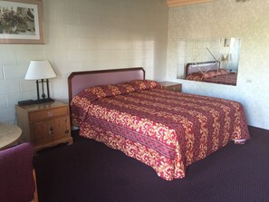 Desk, free WiFi, bed sheets