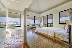 Doppelzimmer, 1 King-Bett, Meerblick | Schreibtisch, Verdunkelungsvorhänge, schallisolierte Zimmer