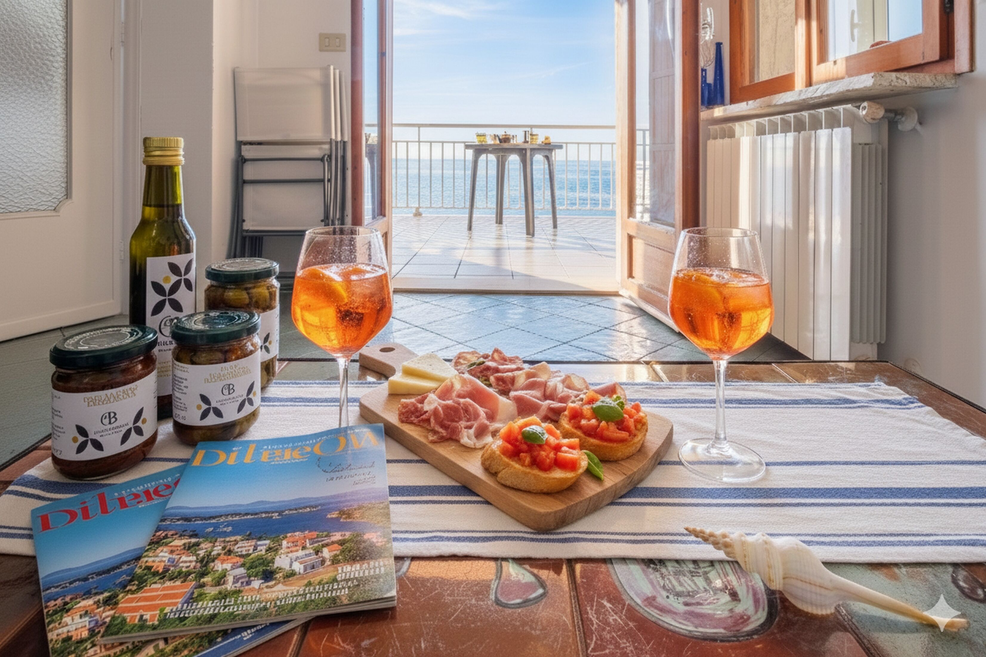 Apartment, 3 Schlafzimmer, Terrasse, Meerblick | Wohnbereich | Flachbildfernseher