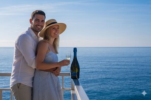 Appartement, 3 slaapkamers, terras, uitzicht op zee | Terras