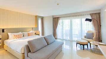 Free minibar items, in-room safe, desk, laptop workspace