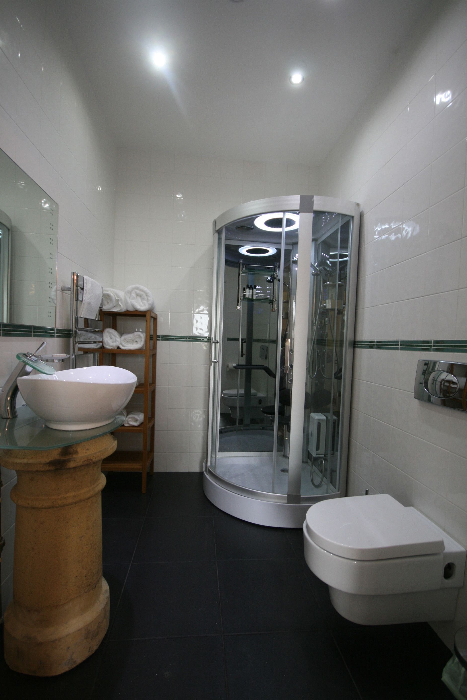 Luxury Room | Bathroom | Shower, designer toiletries, hair dryer, towels