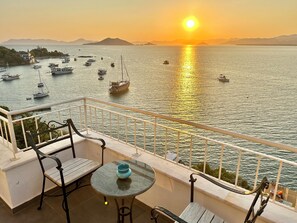 Standard Penthouse, 1 Double Bed, Sea View | Terrace/patio - Ece Hotel Sovalye Island (Fethiye)