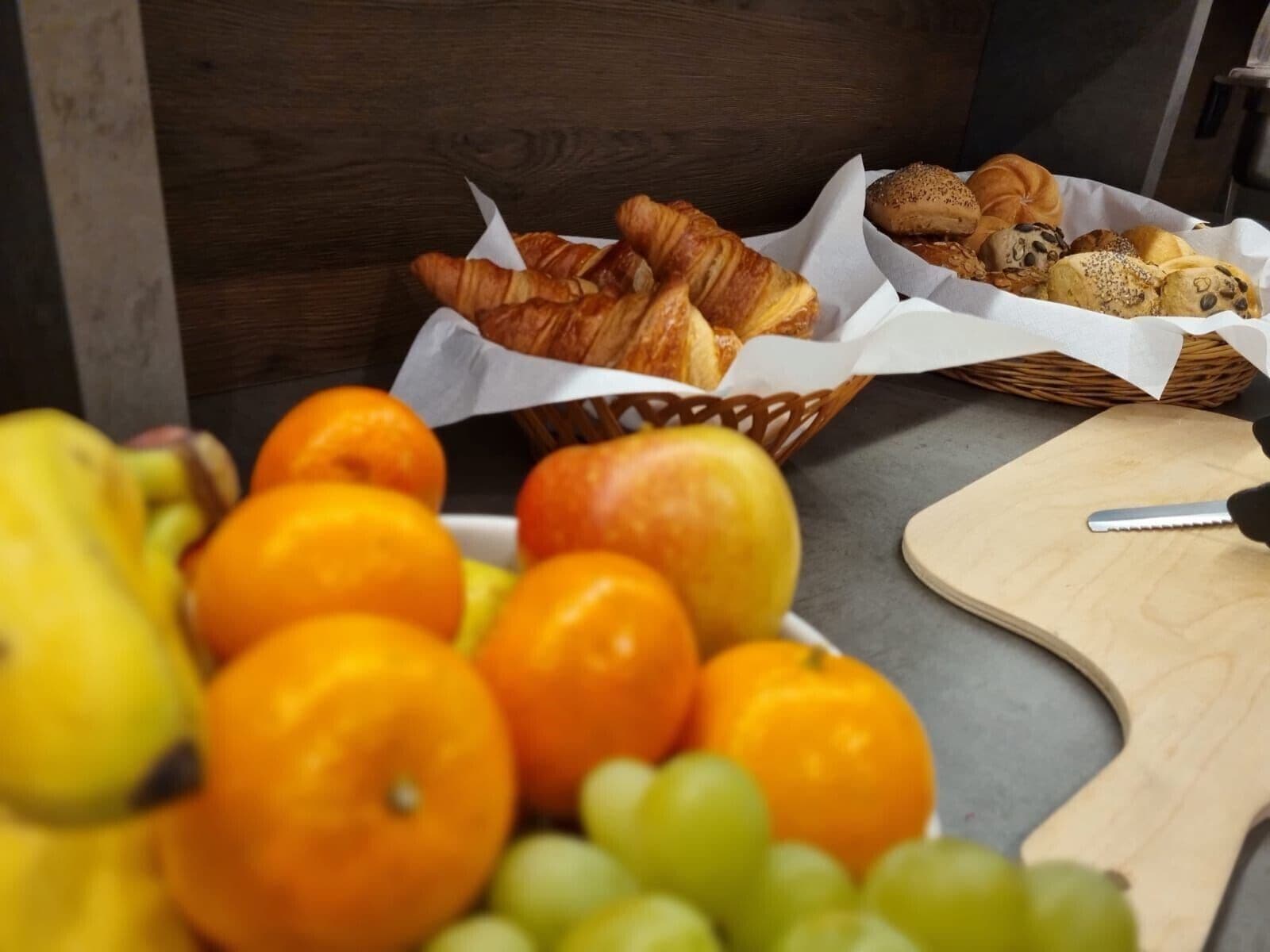 Petit déjeuner à emporter servi tous les jours en supplément