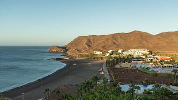 On the beach, black sand, scuba diving, snorkelling
