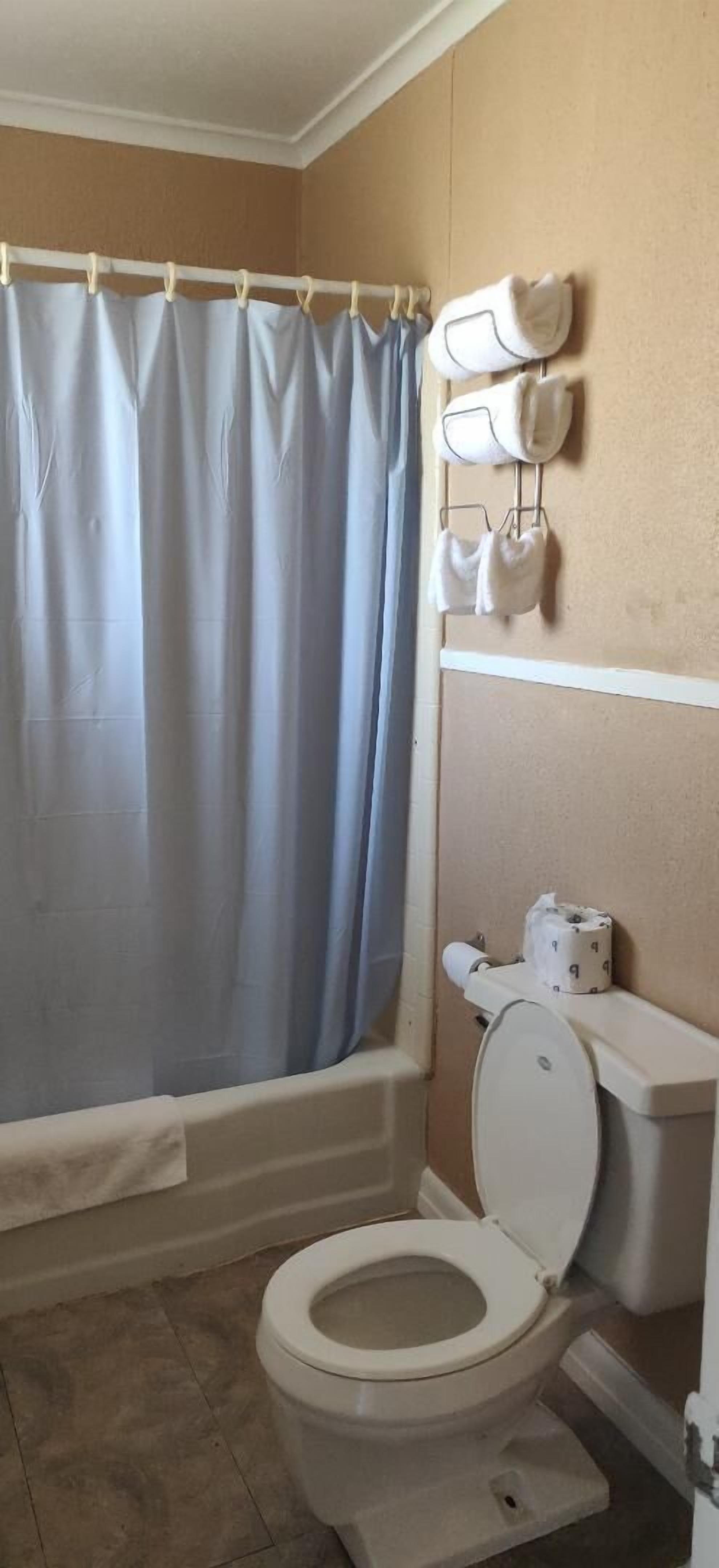 Standard Double Room, 2 Double Beds | Bathroom | Combined shower/tub, hair dryer