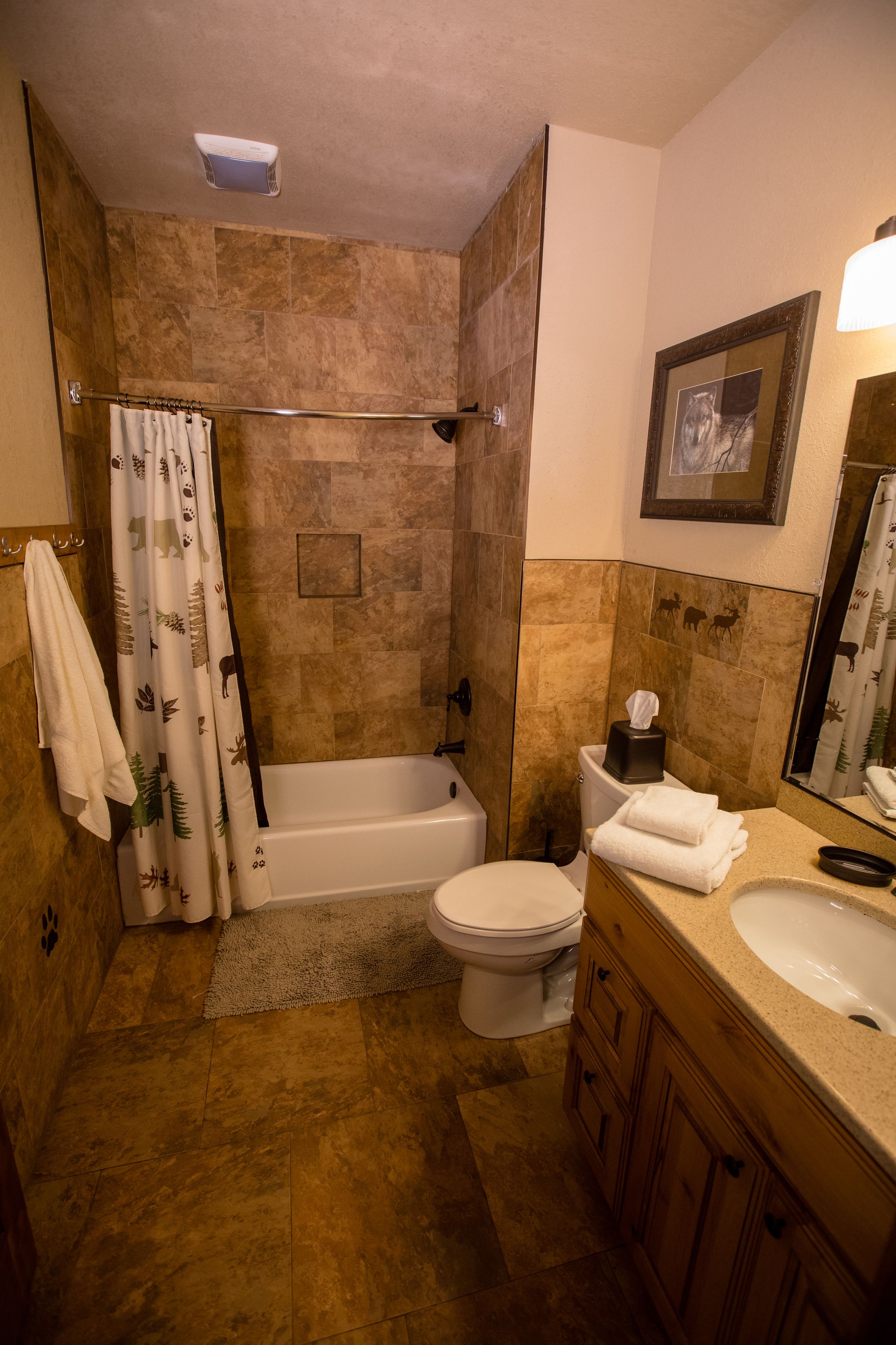 shower, hydromassage showerhead, free toiletries, hair dryer