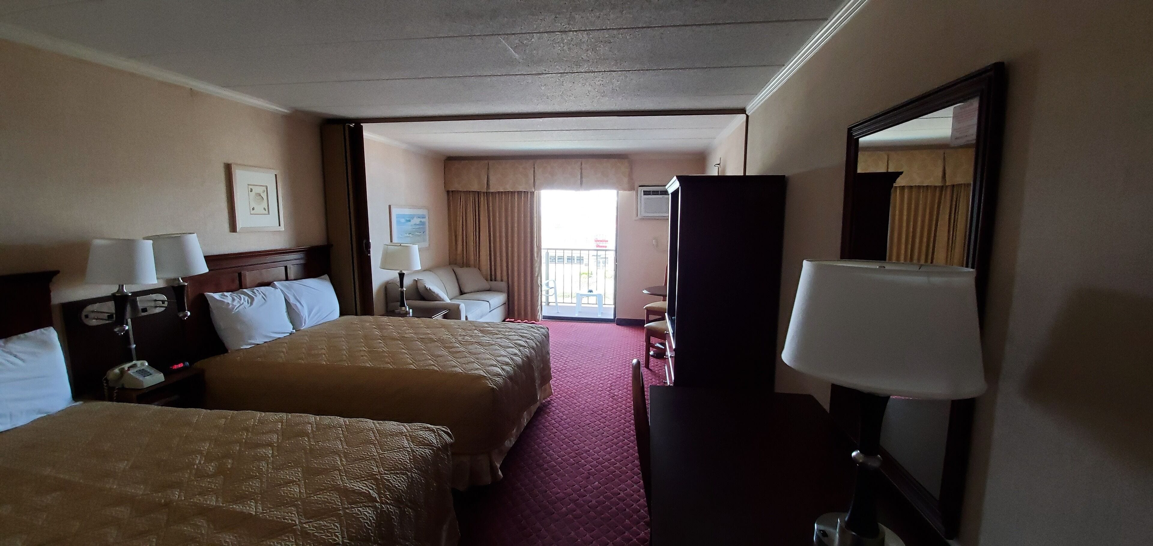 room (motel room, 2queens & sofa, top floor) | individually decorated, individually furnished, blackout curtains
