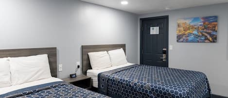 Room, 2 Queen Beds | Desk, rollaway beds, free WiFi, bed sheets