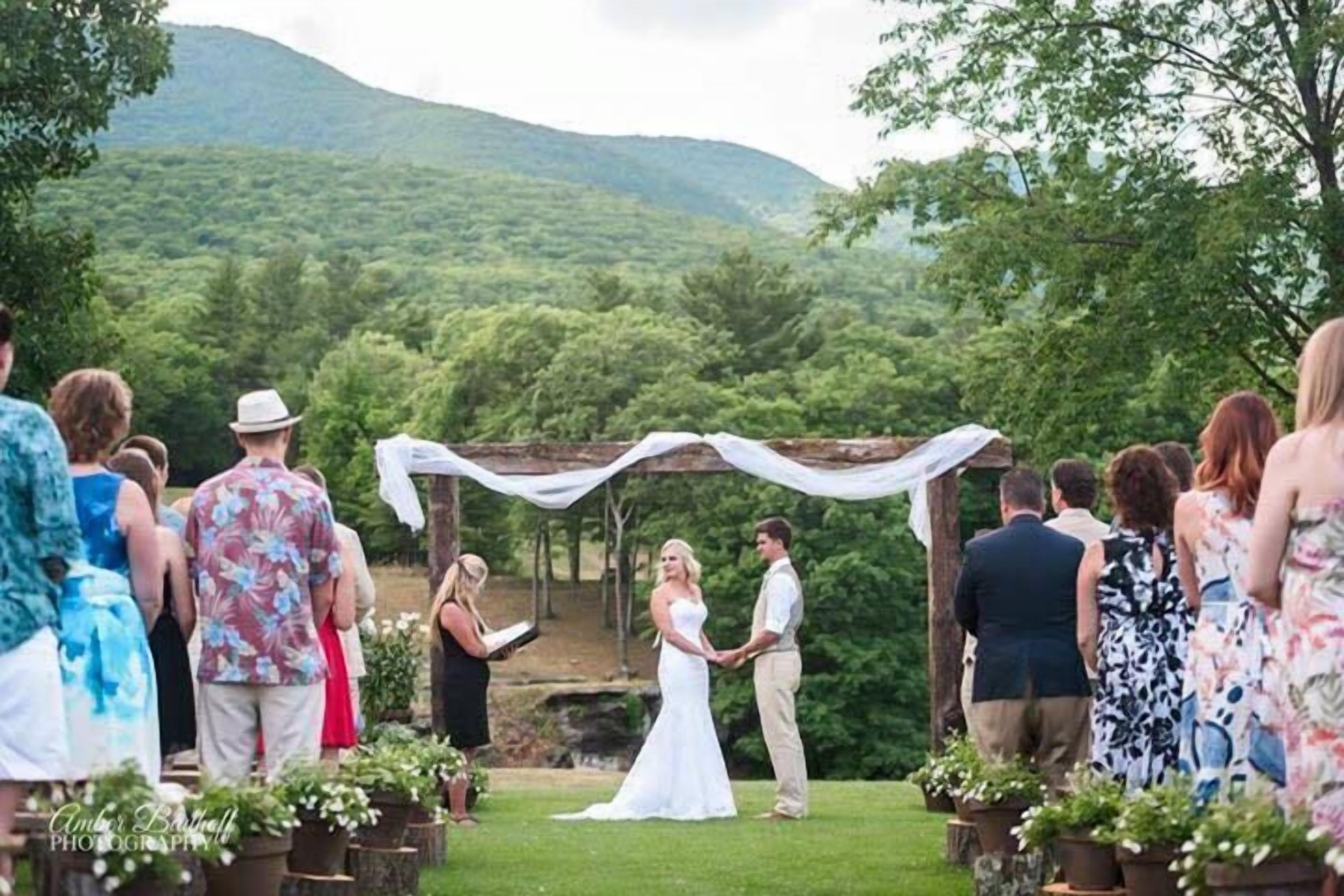 outdoor wedding area