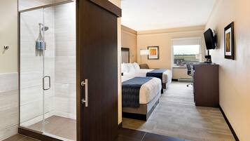 Schreibtisch, laptopgeeigneter Arbeitsplatz, VerdunkelungsvorhÀnge