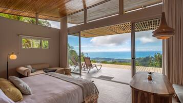 Luxury Room, Private Pool, Ocean View | Egyptian cotton sheets, premium bedding, pillowtop beds, minibar