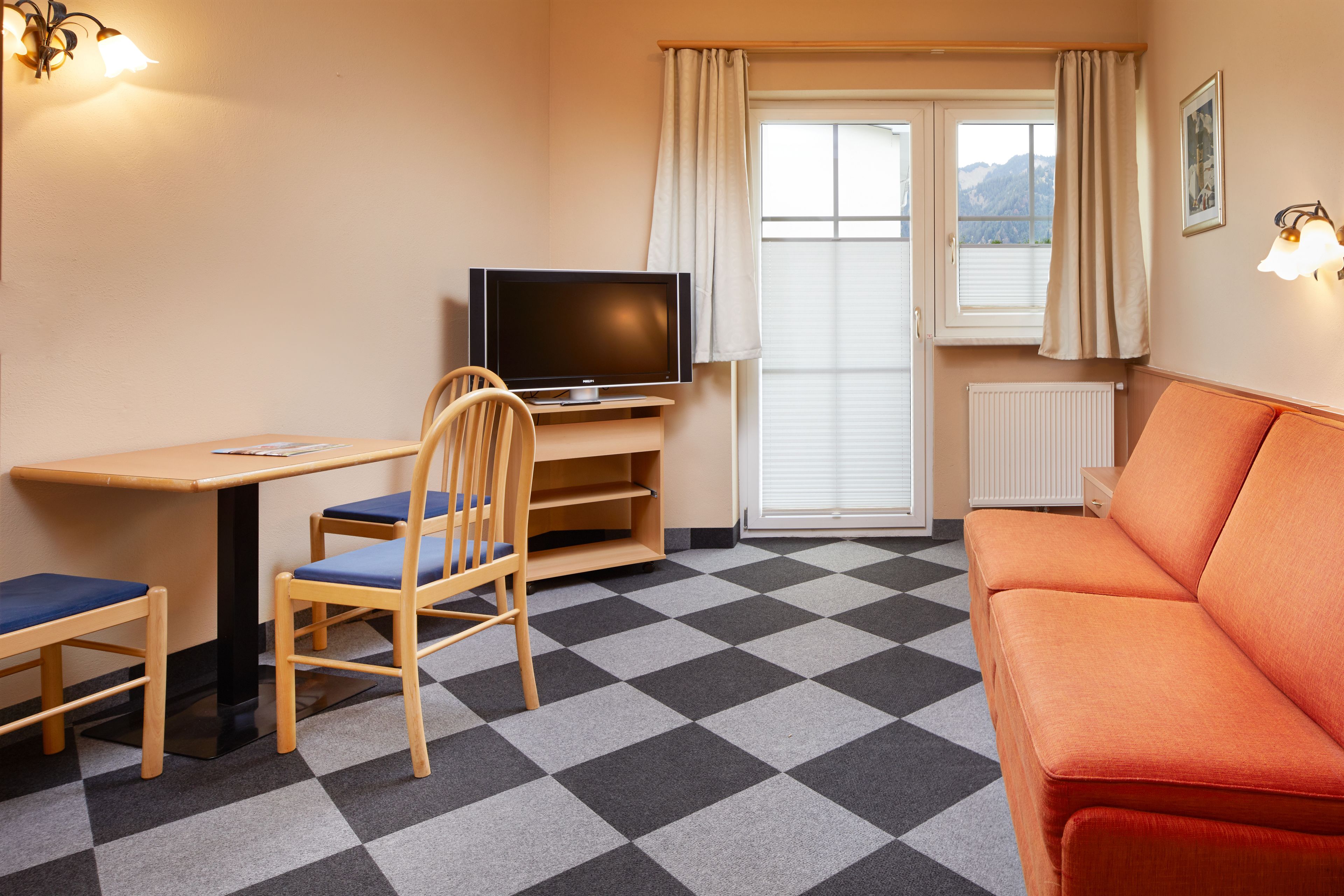 condo, annex building (150m from main building) | living area | flat-screen tv