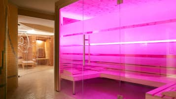 Sauna, hot tub, steam room, massages