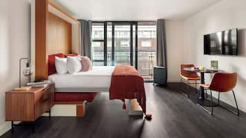 Blackout curtains, iron/ironing board, free WiFi, bed sheets