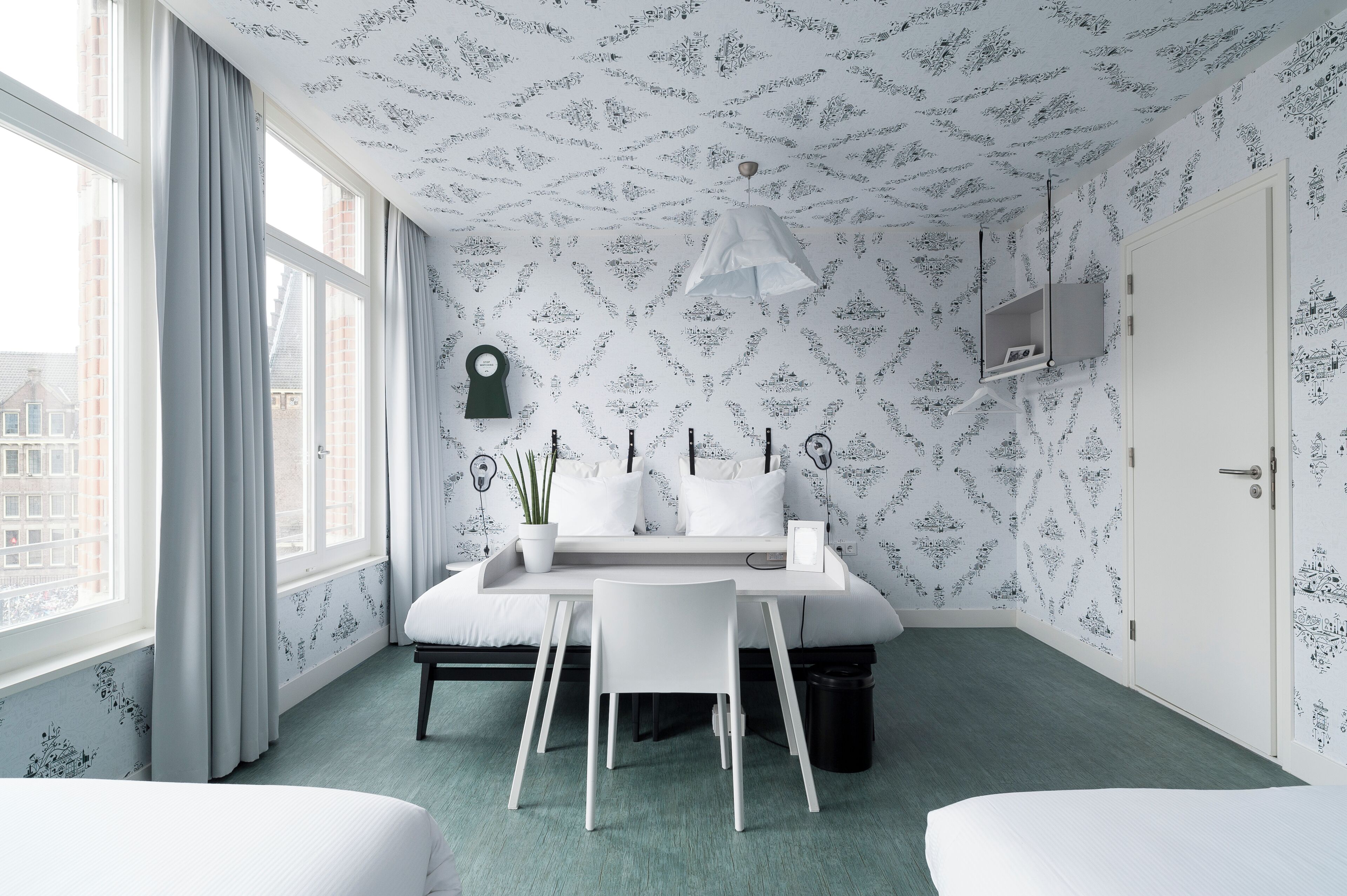 family quadruple room, multiple beds | premium bedding, in-room safe, desk, iron/ironing board