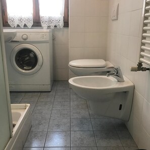 Chuveiro, secador de cabelo (mediante solicitação), toalhas de banho 