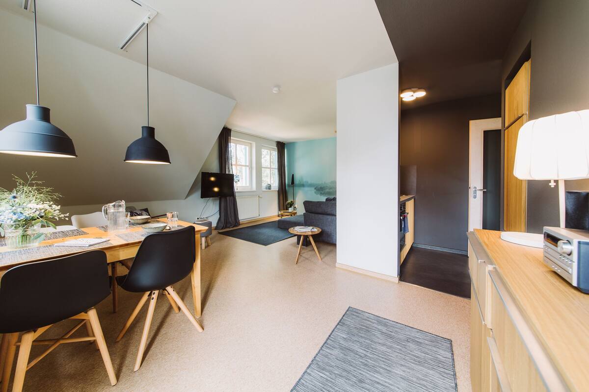 Condo clásico, 1 habitación, para no fumadores | Sala de estar | Televisión de pantalla plana de 40 pulgadas con canales vía satélite 