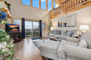 Televisión de pantalla plana, chimenea