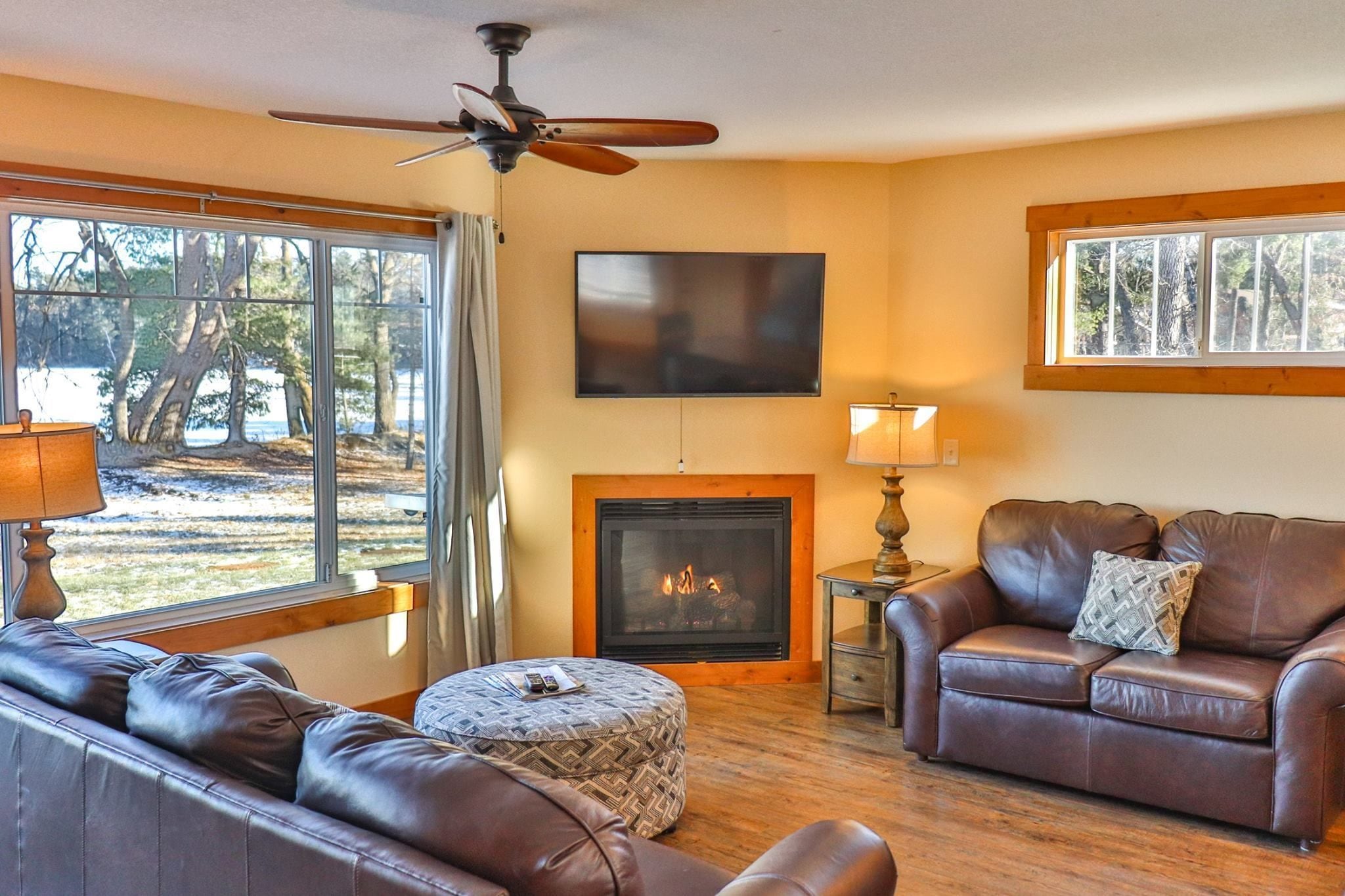 family cottage, 3 bedrooms, beach view | living room | flat-screen tv