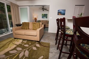 Deluxe Condo, 2 Bedrooms, Balcony, Garden View | Living room | Flat-screen TV - 2 Bedroom Kauai Vacation Rental (Kapaa)
