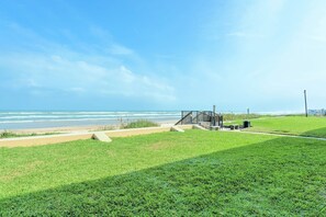 在海滩