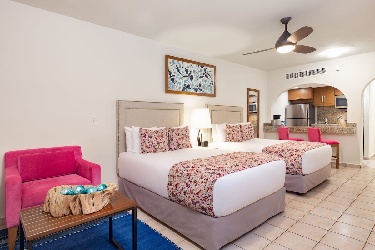 Premium bedding, down duvets, in-room safe, desk