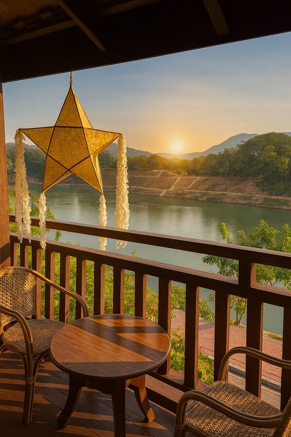 Deluxe Family River View | Ropa de cama de alta calidad y edredón