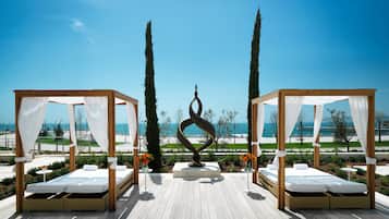 Phòng trị liệu đôi, phòng xông hơi, trị liệu toàn thân, massage đá nóng