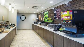 Free daily self-serve breakfast