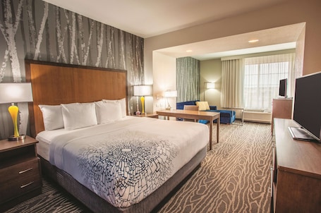 Premium bedding, down comforters, pillowtop beds, desk