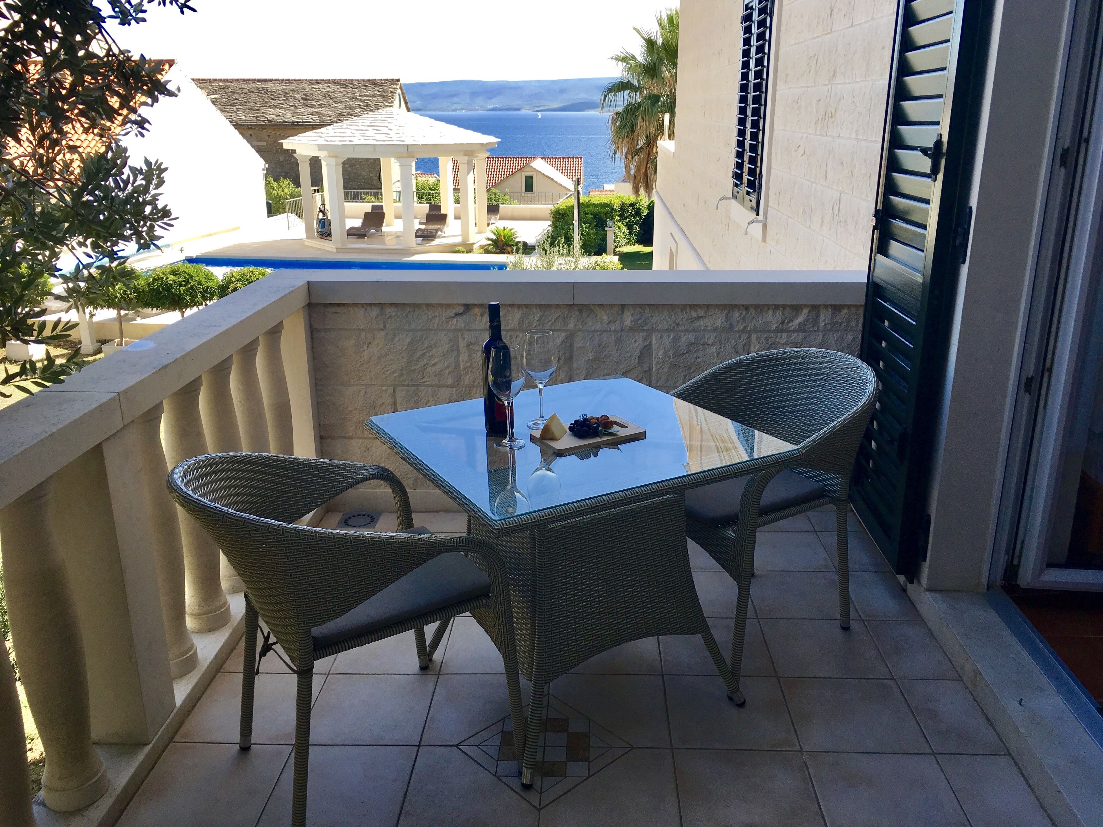 Standard-huoneisto, 1 makuuhuone, terassi, merinäköala (Agava) | Terassi/patio